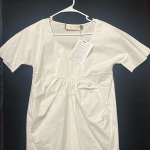 NWT Marni Lily White Crew Neck Blouse size 40/US 4